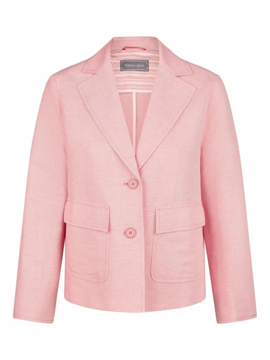 White Label Blazer*Damen Blazer rosa uni