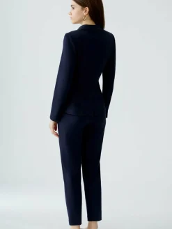 Oui Blazer*Damen Blazer blau uni