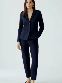 Oui Blazer*Damen Blazer blau uni