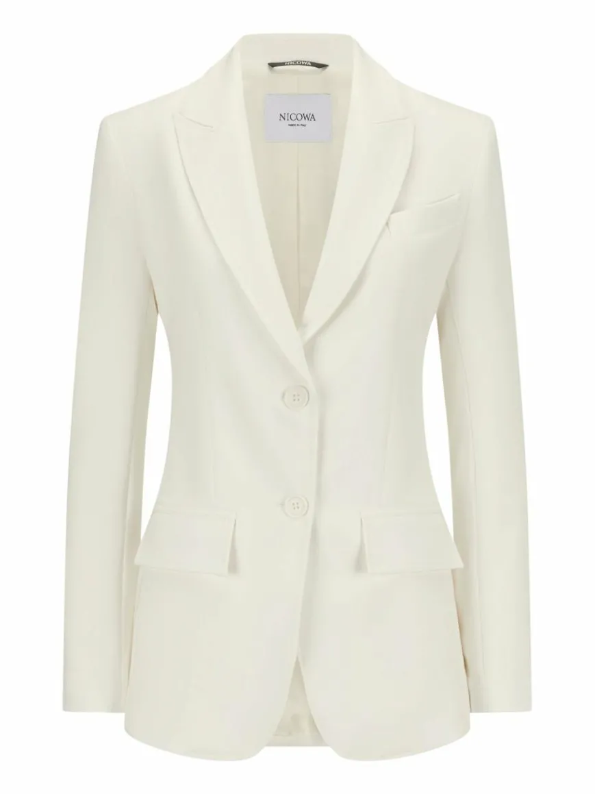 Nicowa Blazer*Damen Blazer - CARIWO weiß uni