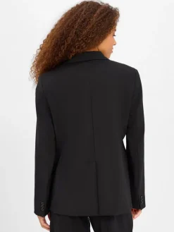 Weekend Max Mara Blazer*Damen Blazer aus Schurwolle - Lamine schwarz uni