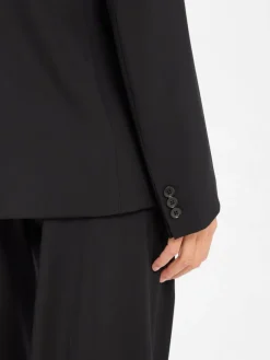 Weekend Max Mara Blazer*Damen Blazer aus Schurwolle - Lamine schwarz uni