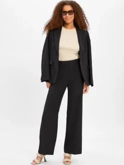 Weekend Max Mara Blazer*Damen Blazer aus Schurwolle - Lamine schwarz uni