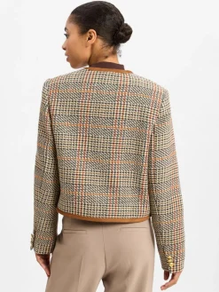 Tommy Hilfiger Blazer*Damen Blazer mit Woll-Anteil camel gestreift