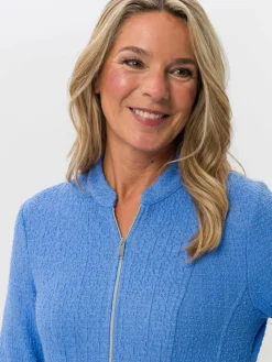 Frank Walder Sweatshirts & Sweatjacken*Damen Blazerjacke blau uni