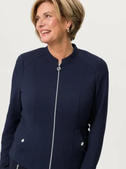 Frank Walder Sweatshirts & Sweatjacken*Damen Blazerjacke marine blau uni