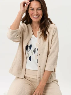 Frank Walder Jacken & Westen*Damen Blazerjacke beige gelb uni