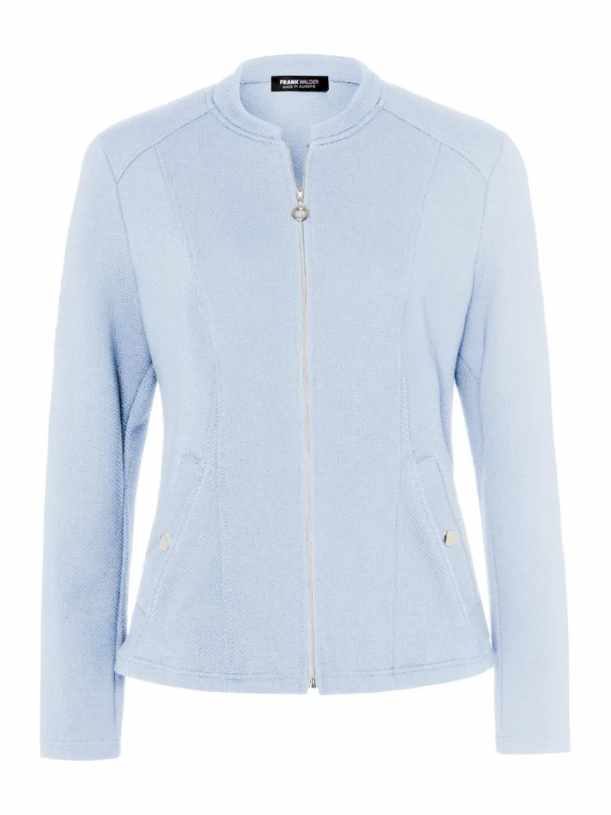 Frank Walder Sweatshirts & Sweatjacken*Damen Blazerjacke hellblau blau uni