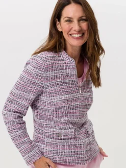 Frank Walder Sweatshirts & Sweatjacken*Damen Blazerjacke mehrfarbig gemustert