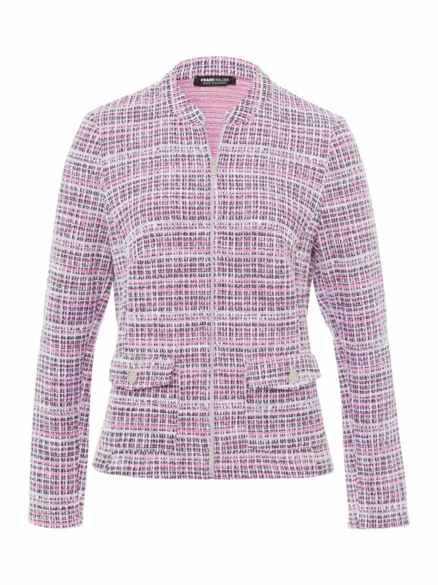 Frank Walder Sweatshirts & Sweatjacken*Damen Blazerjacke mehrfarbig gemustert