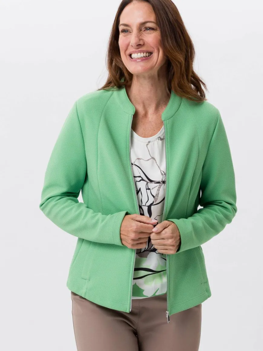 Frank Walder Blazer*Damen Blazerjacke grün uni