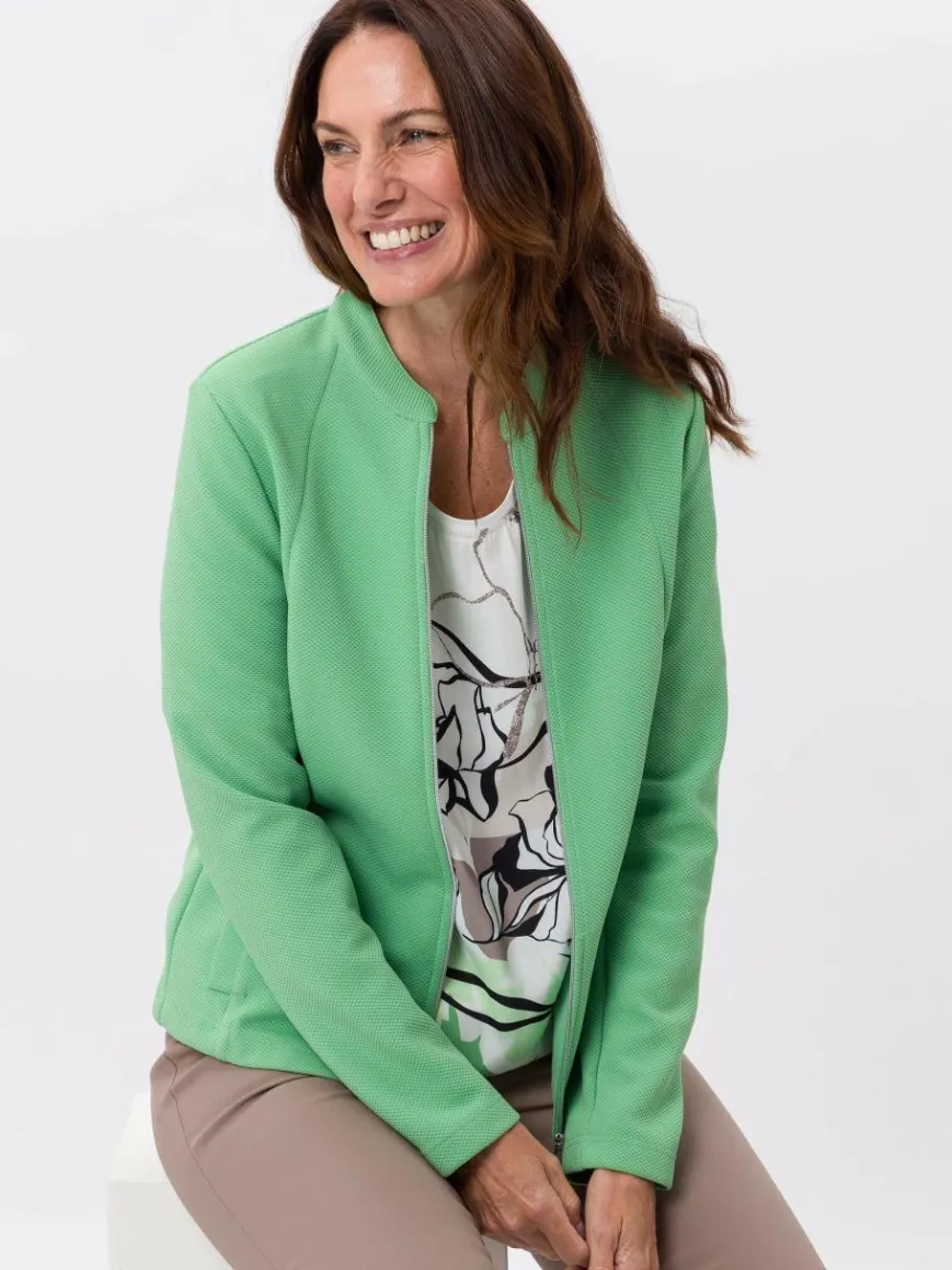 Frank Walder Blazer*Damen Blazerjacke grün uni