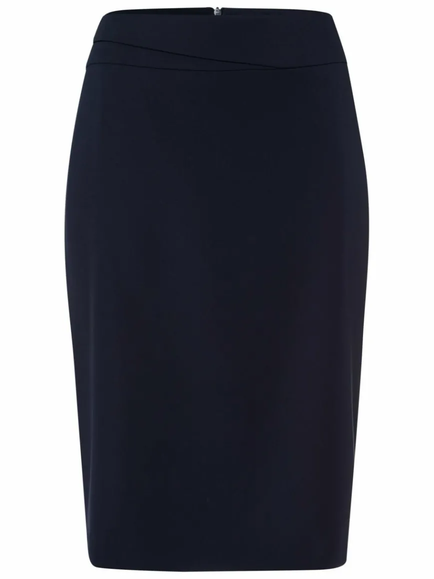 Frank Walder Röcke*Damen Bleistiftrock marine blau uni