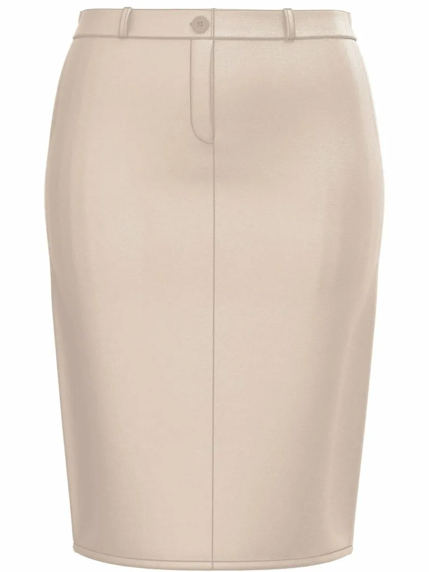 Frank Walder Röcke*Damen Bleistiftrock beige uni