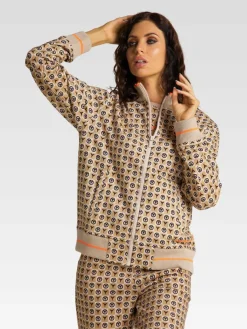 Carlo Colucci Sweatshirts & Sweatjacken*Damen Blouson - Dallinger beige kariert