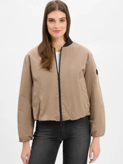 Amber & June Jacken & Westen*Damen Blouson-Jacke taupe uni