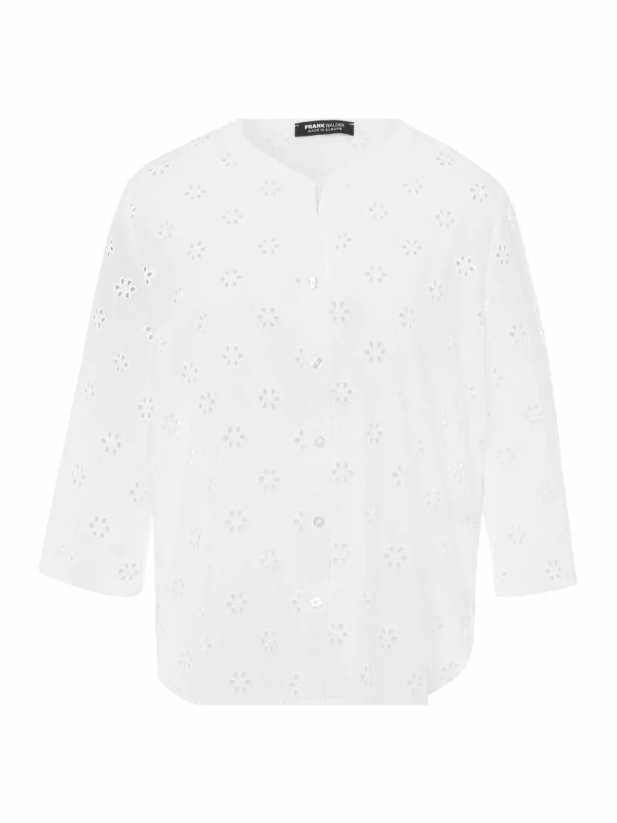 Frank Walder Blusen*Damen Bluse weiß uni
