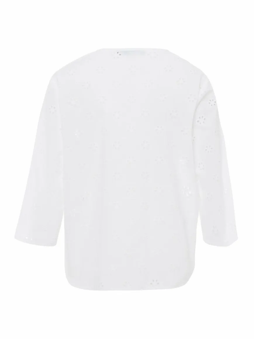 Frank Walder Blusen*Damen Bluse weiß uni