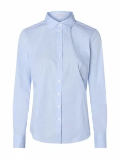 brookshire Blusen*Damen Bluse hellblau weiß gestreift