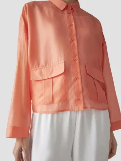LCMT Blusen*Damen Bluse orange uni