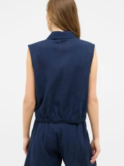 Mustang Blusen*Damen Bluse marine uni