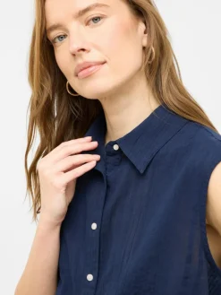 Mustang Blusen*Damen Bluse marine uni