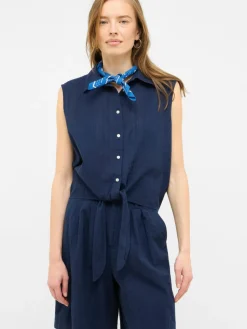 Mustang Blusen*Damen Bluse marine uni