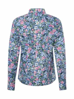 brookshire Blusen*Damen Bluse blau rosa gemustert