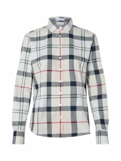 brookshire Blusen*Damen Bluse ecru marine kariert