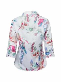 Franco Callegari Blusen*Damen Bluse mehrfarbig weiß gemustert