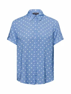 Franco Callegari Blusen*Damen Bluse blau weiß gepunktet