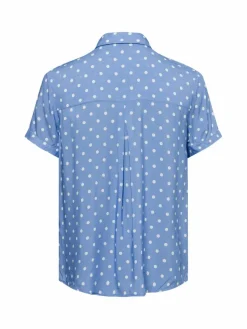 Franco Callegari Blusen*Damen Bluse blau weiß gepunktet