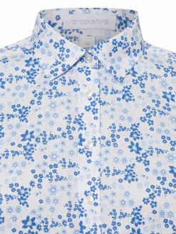 brookshire Blusen*Damen Bluse blau weiß uni