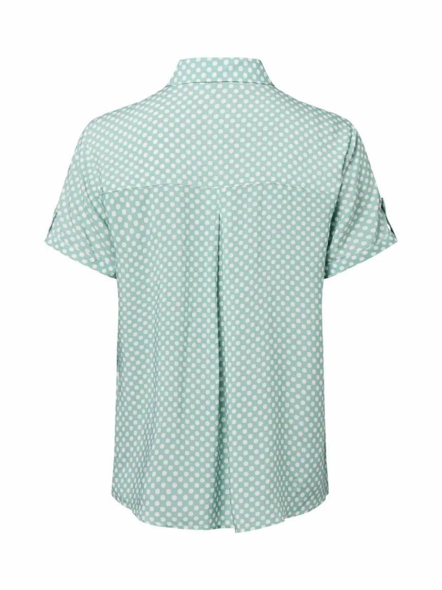 Franco Callegari Blusen*Damen Bluse aqua weiß gepunktet