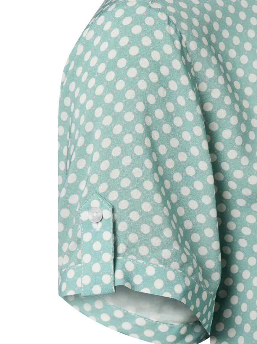 Franco Callegari Blusen*Damen Bluse aqua weiß gepunktet