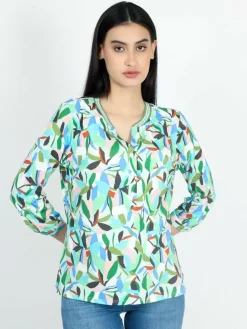 Vicci Germany Blusen*Damen Bluse grün bedruckt