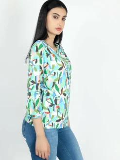 Vicci Germany Blusen*Damen Bluse grün bedruckt