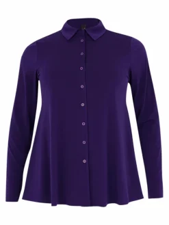 YOEK Blusen*Damen Bluse lila uni