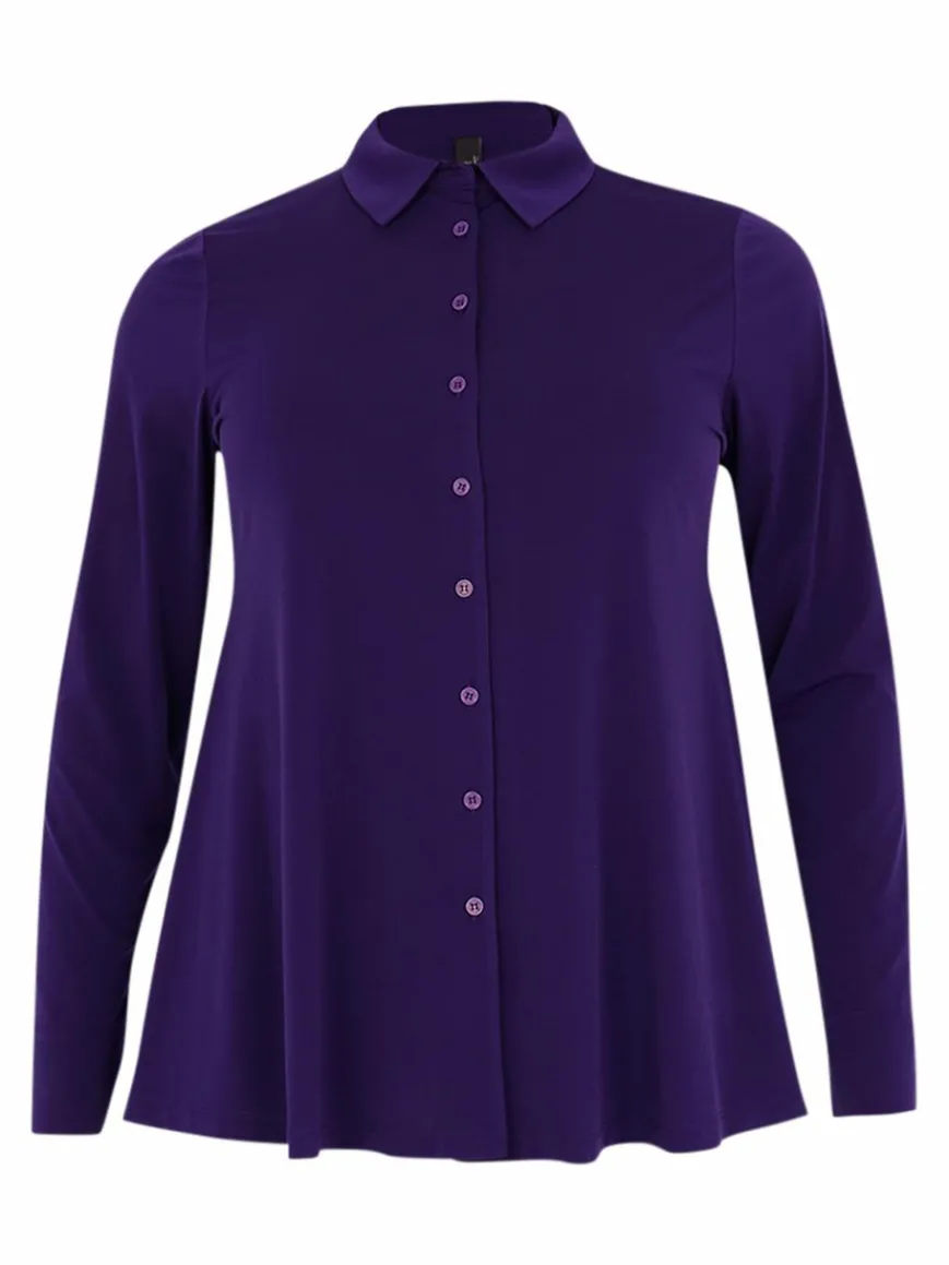 YOEK Blusen*Damen Bluse lila uni