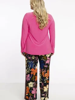 YOEK Blusen*Damen Bluse rosa uni