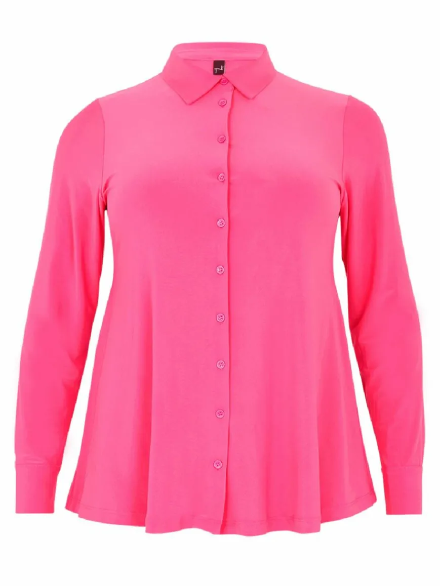 YOEK Blusen*Damen Bluse rosa uni
