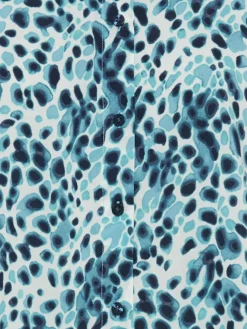 Olsen Blusen*Damen Bluse blau bedruckt