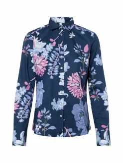 brookshire Blusen*Damen Bluse marine rosa gemustert