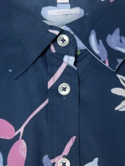 brookshire Blusen*Damen Bluse marine rosa gemustert