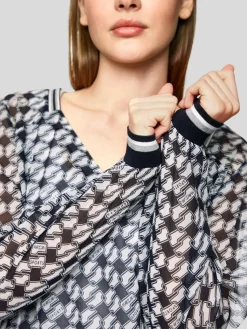 Marc Cain Blusen|Shirts & Tops*Damen Bluse blau gemustert