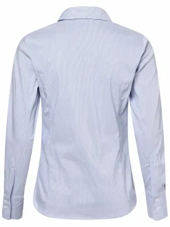 More & More Blusen*Damen Bluse hellblau weiß gestreift