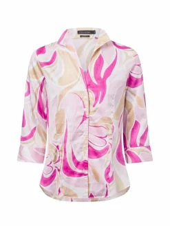 Franco Callegari Blusen*Damen Bluse rosa pink gemustert