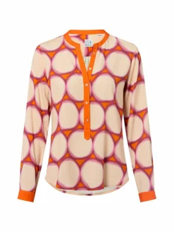 Emily van den Bergh Blusen*Damen Bluse beige orange gemustert