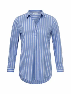 Marie Lund Blusen*Damen Bluse indigo weiß gestreift