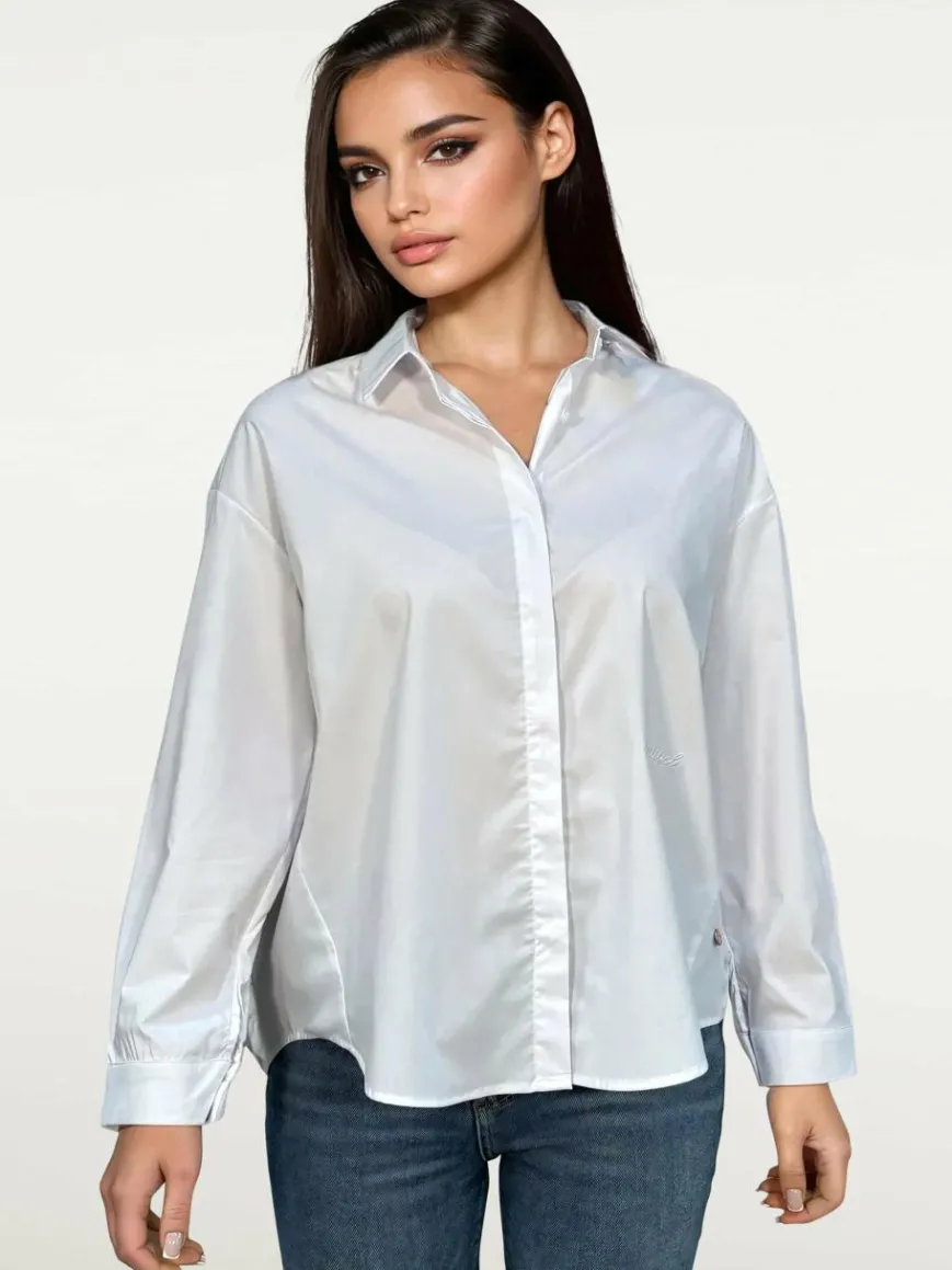 Frieda & Freddies Blusen*Damen Bluse weiß uni